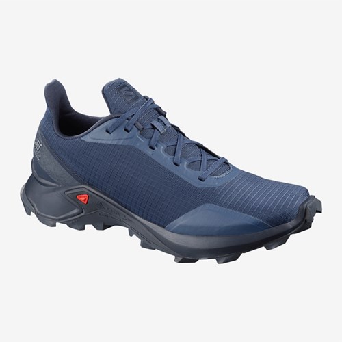 Men's Salomon Alphacross Trail Running Shoes Navy | US(179036)