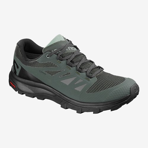 Men's Salomon Outline Gtx Hiking Shoes Green | US(528346)