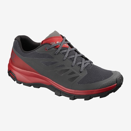 Men's Salomon Outline Hiking Shoes Red | US(405738)