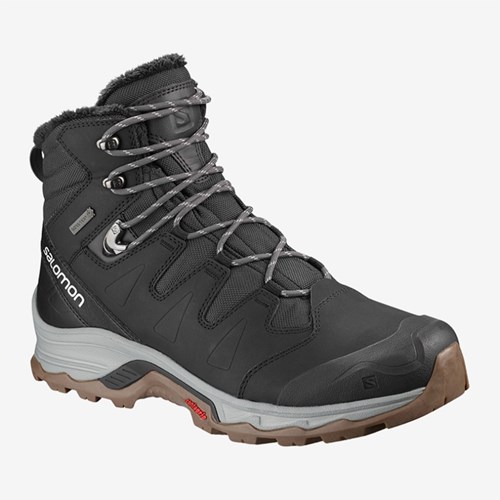 Men's Salomon Quest Winter Gtx Snow Boots Black | US(543190)