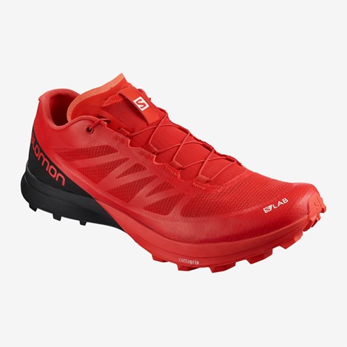 Men's Salomon S/Lab Sense 7 Sg Trail Running Shoes Red | US(536148)