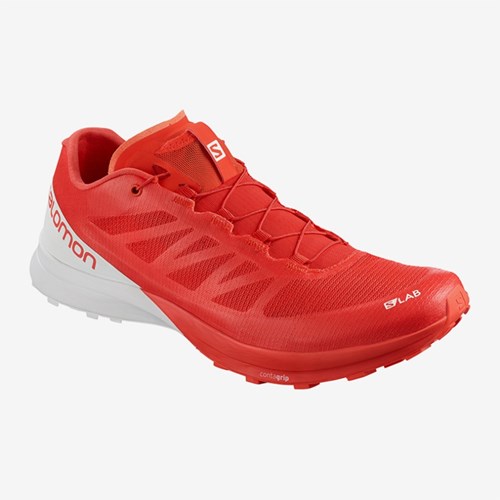 Men's Salomon S/Lab Sense 7 Trail Running Shoes Red | US(109834)