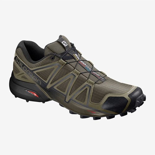 Men's Salomon Speedcross 4 Trail Running Shoes Olive | US(623014)