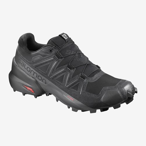 Men's Salomon Speedcross 5 Gtx Trail Running Shoes Black | US(679085)