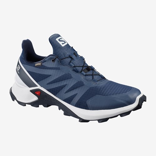 Men's Salomon Supercross Gtx Trail Running Shoes Navy | US(205786)