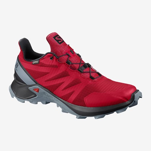 Men's Salomon Supercross Gtx Trail Running Shoes Red | US(603851)