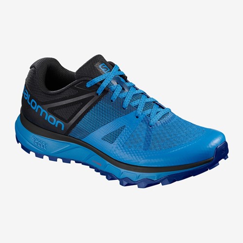 Men's Salomon Trailster Running Shoes Blue | US(615083)