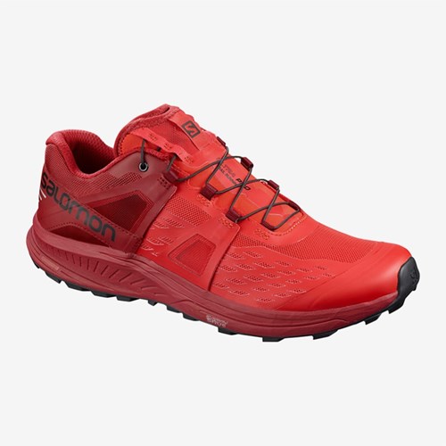 Men's Salomon Ultra Pro Trail Running Shoes Red | US(824376)