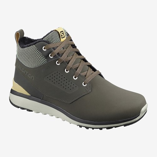 Men's Salomon Utility Freeze Cs Wp Winter Boots Olive | US(056412)