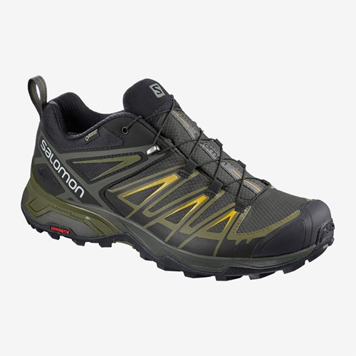 Men's Salomon X Ultra 3 Gtx Hiking Shoes Green | US(469235)