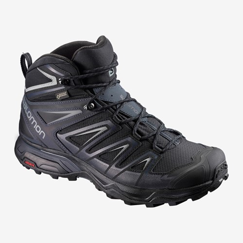 Men's Salomon X Ultra 3 Mid Gtx Hiking Boots Black | US(362907)