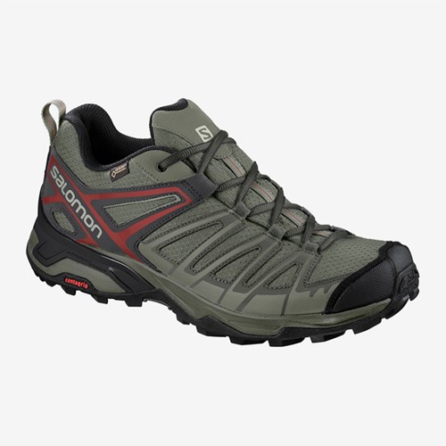 Men's Salomon X Ultra 3 Prime Gtx Walking Shoes Olive | US(674835)