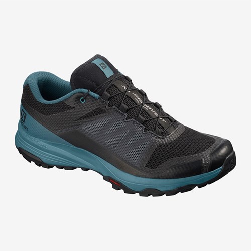 Men's Salomon Xa Discovery Trail Running Shoes Black/Blue | US(732056)