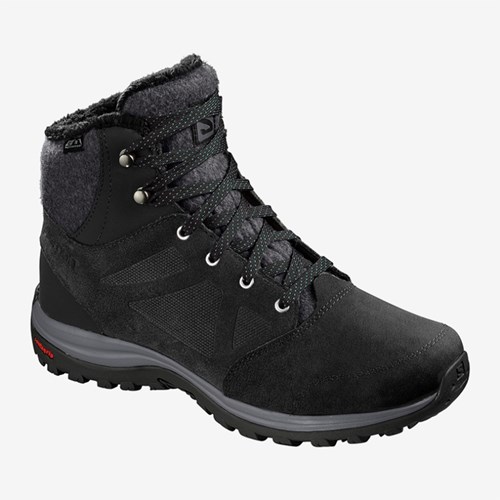 Women's Salomon Ellipse Freeze Cs Wp Hiking Boots Black | US(056849)