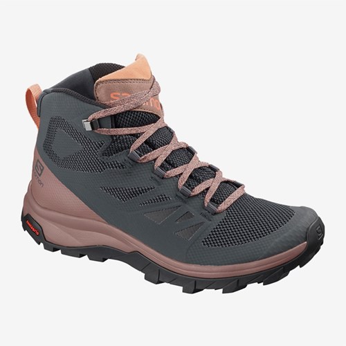 Women's Salomon Outline Mid Gtx W Hiking Boots Gray | US(386207)