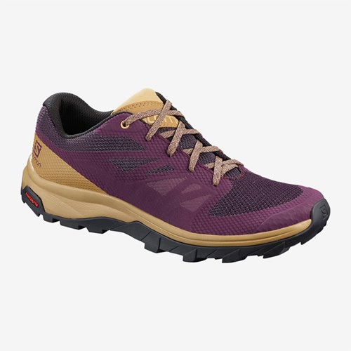 Women's Salomon Outline W Hiking Shoes Purple/Taupe | US(763981)