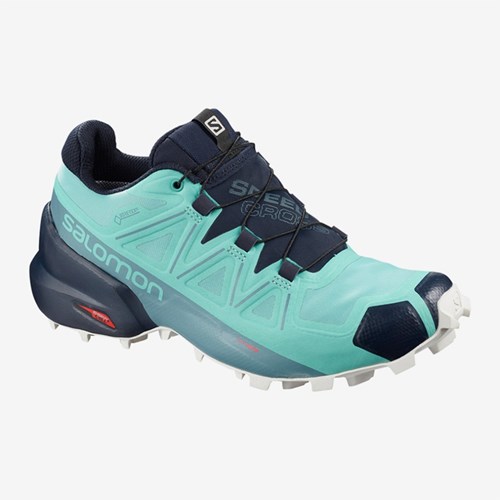 Women's Salomon Speedcross 5 Gtx W Trail Running Shoes Navy | US(834506)