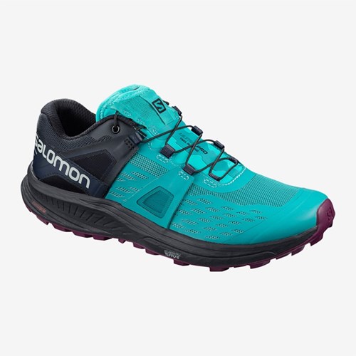 Women's Salomon Ultra W Pro Trail Running Shoes Blue | US(493201)