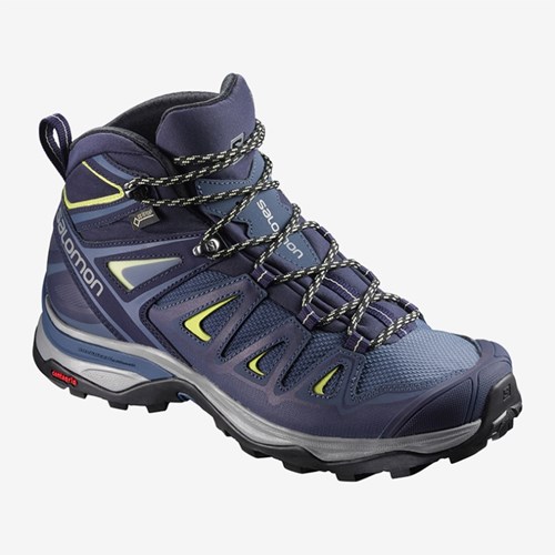 Women's Salomon X Ultra 3 Mid Gtx W Hiking Boots Blue | US(894153)